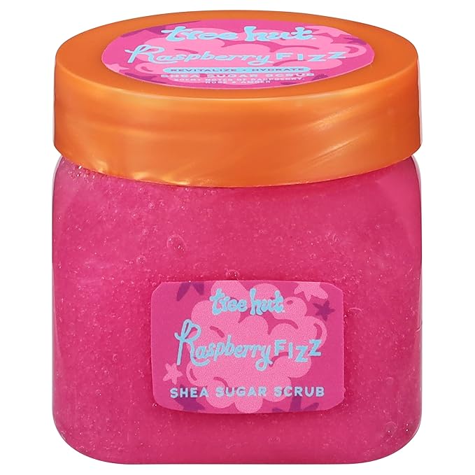 Tree Hut Mini Raspberry Fizz Shea Sugar Scrub, Exfoliating Body Scrub, Travel by TreeHut
