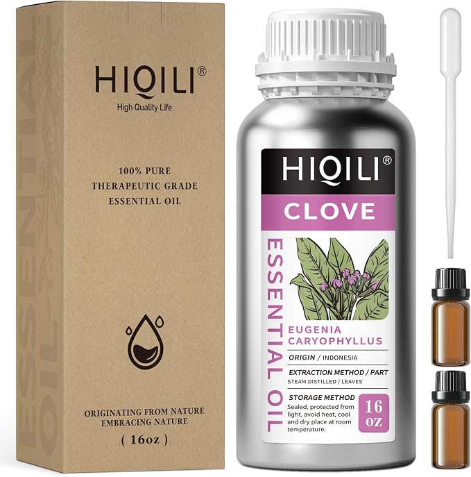 HIQILI 16 Fl Oz Clove Essential Oil, Pure Natural by HIQILI