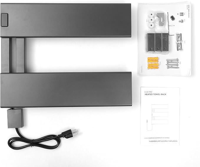 Verida Towel Warmer Rack, Support Hardwired and Plug-in, Wall-Mounted Electric - Image 2