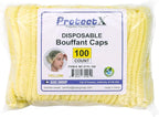 ProtectX 100-Pack Yellow Disposable Hair Nets, Elastic Head Cover, Bouffant Caps - Image 4