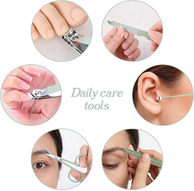 Manicure Set, Carbon Steel Travel Nail Care Clippers - Image 4