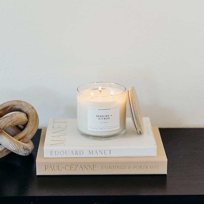 Calyan Wax Co. Seaside & Citrus 3 Wick Scented Candle - Image 8