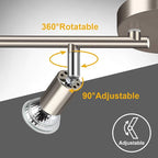 Ascher 4-Light LED Track Lighting Kit, Flexibly Rotatable Light Heads, 4 Way - Image 2