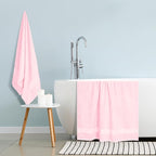 GLAMBURG Premium Cotton Oversized 2 Pack Bath Sheet 35x70-100% Pure Cotton - Image 4