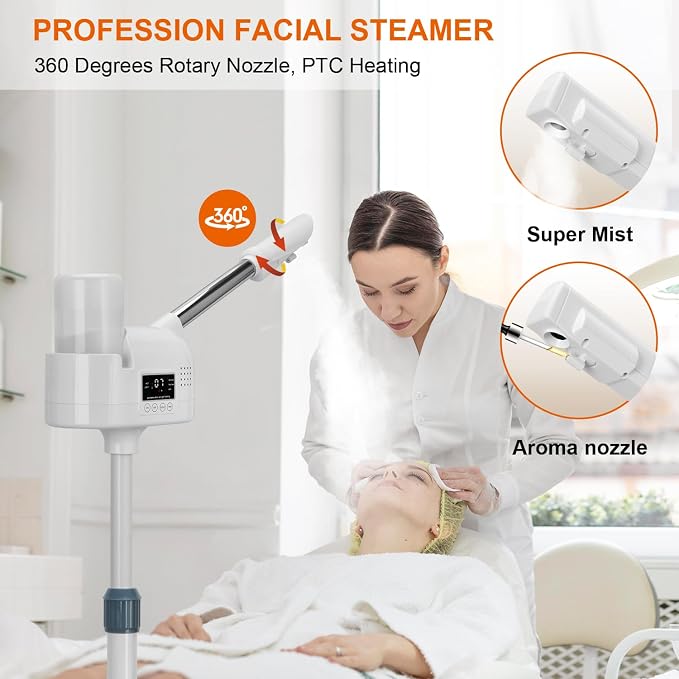 Professional Facial Steamer, Face Steamer Upgrade PTC Heating, Esthetician - Image 4