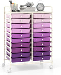 Giantex 20 Drawers Rolling Cart, Mobile Storage Drawer Cart, Classroom by Giantex