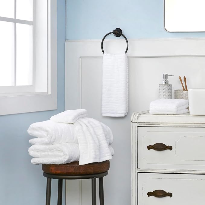 SKL Home CloudSoft 100% Cotton Luxury 6-Piece Towel Set, 600 GSM, Ultra Plush & - Image 6