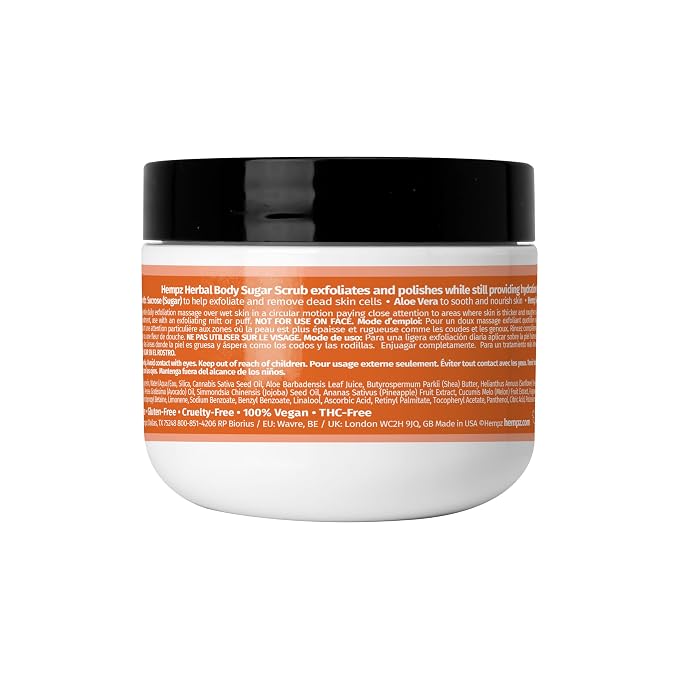 Hempz NEW Mini Sugar Body Scrub, Sweet Pineapple & Honey Melon, Travel Size - Image 2