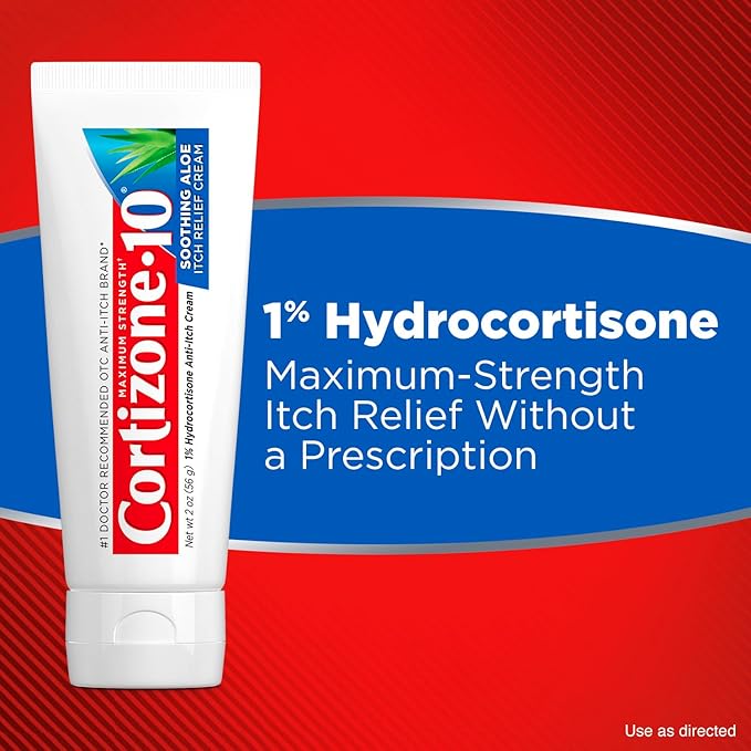 Cortizone-10 Maximum Strength Soothing Aloe Itch Relief Cream, 1% Hydrocortisone - Image 4