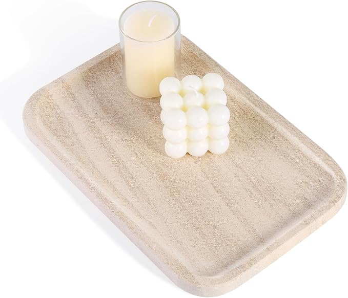 Karibiber Marble Vanity Tray, Bathroom Tray Countertop, Decorative Dresser by Karibiber