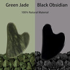 Gua Sha Facial Tools 2 Pack, Natural Jade Guasha Tool - Image 3