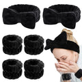 WHAVEL 6PCS Spa Headband and Wristbands Set, Face Wash Headband Wrist Bands by Whavel