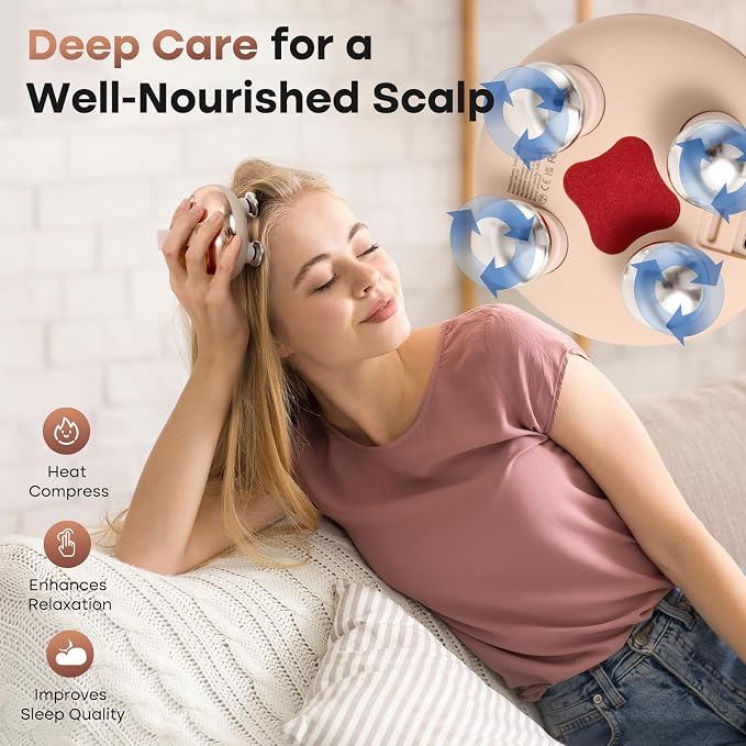 arboleaf Heated Scalp Massager Head Massager Scalp Stress Relax Hair Massager - Image 4