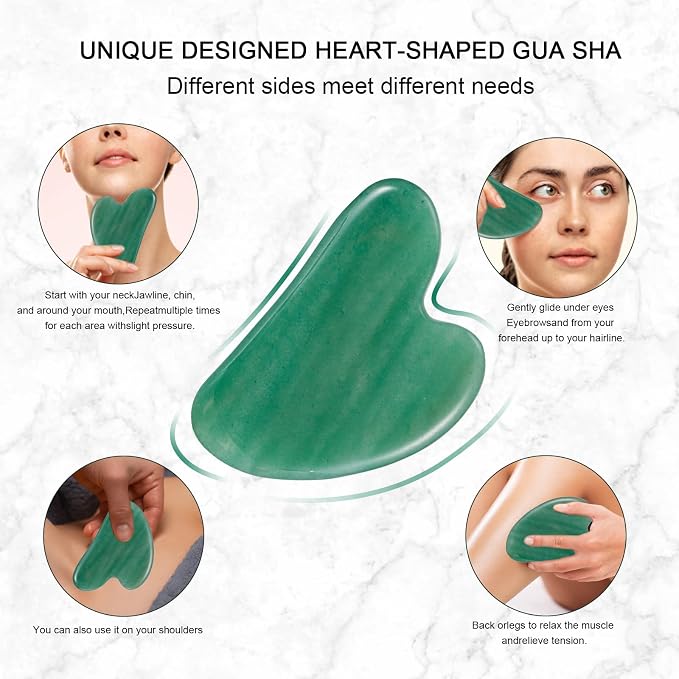 Jade Roller for Face, Facial Roller Massager Skin Care Tool, Gua Sha Facial - Image 5