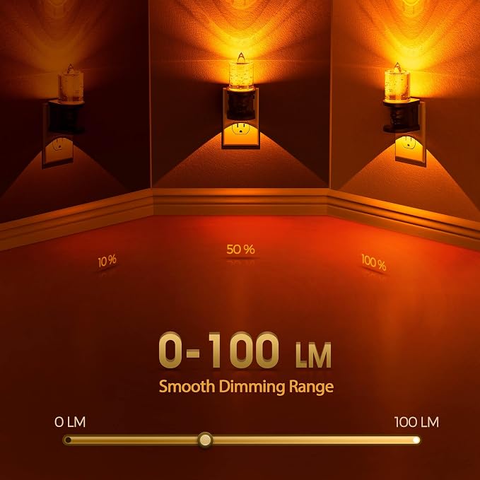 Briignite Flameless Candle Night Light, Bubble Night Lights Plug into Wall - Image 3