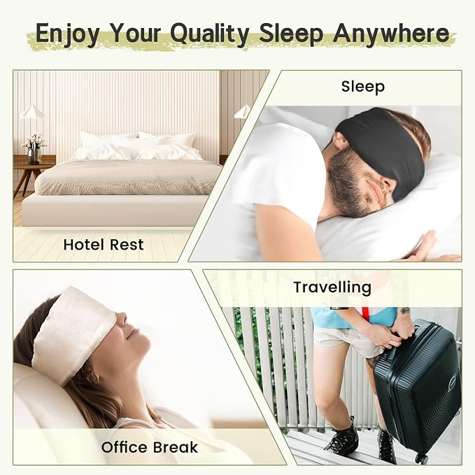 2pcs 100% Handmade Bamboo Sleeping Eye Mask - Image 7