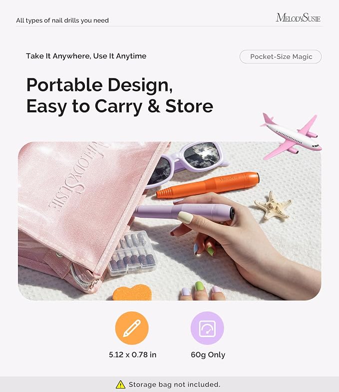 MelodySusie Pen-Shaped Portable USB Nail Drill, PC120I 20000RPM Electric Nail - Image 4