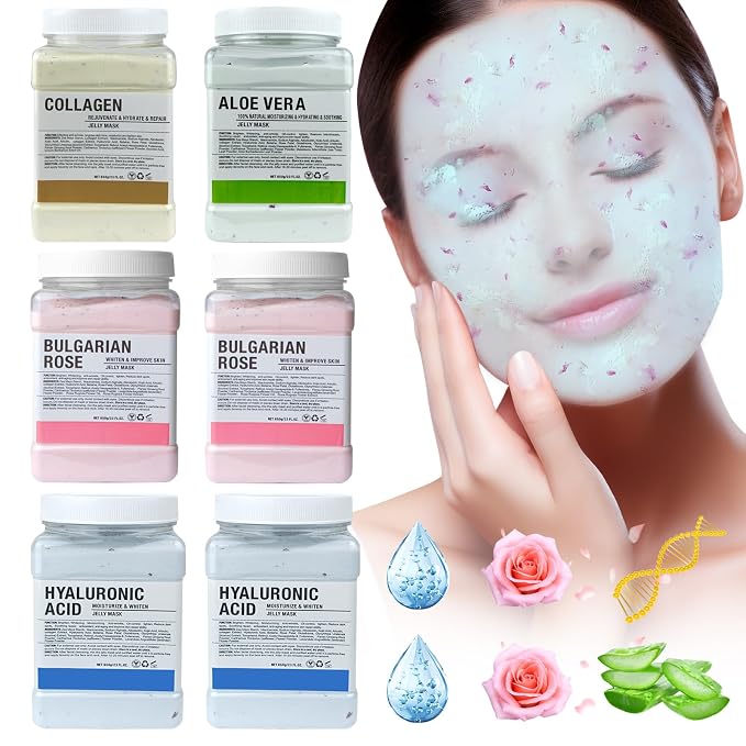 Jelly Mask for Facials Professional, Hydrating & Moisturizing Peel-Off Natural - Image 7