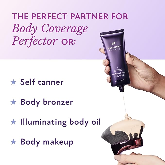 Westmore Beauty Blend & Blur Body Kabuki Brush & Self Tanner Brush - Image 2