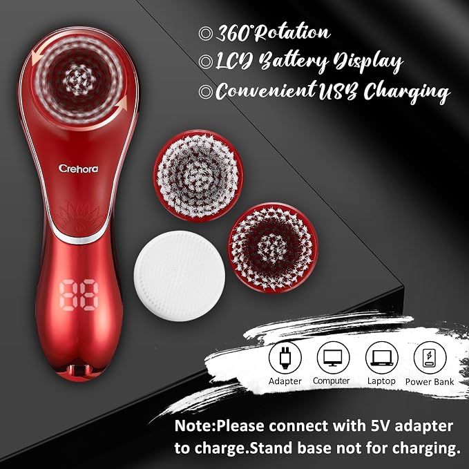 Facial Cleansing Brush, Electric Face Scrubber, Facial Cleansing Brush - Image 5