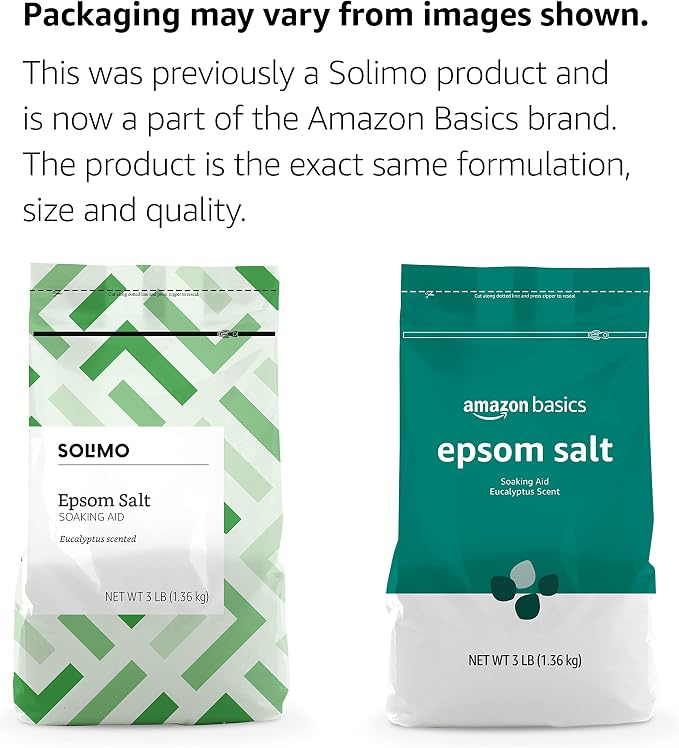Amazon Basics Epsom Salt Soaking Aid, Eucalyptus Scented, 3 Pound - Image 2