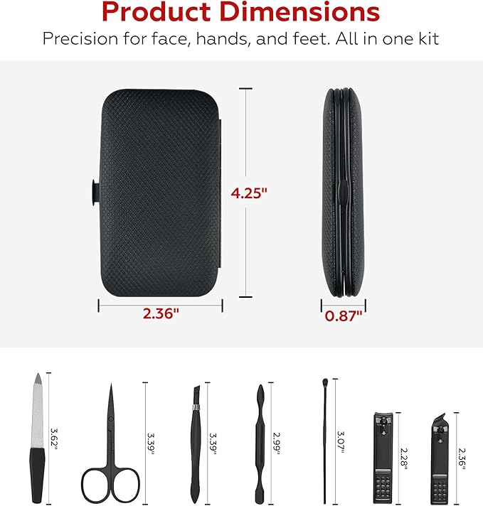 Manicure Set Nail Clippers Grooming Kit - Image 2