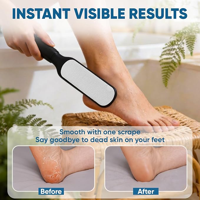 TEAWOO Double Sided Foot File and Callus Remover, Stainless Steel Waterproof - Image 4