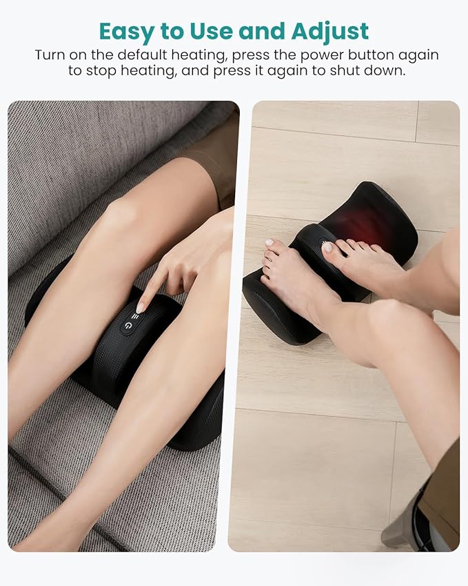 Nekteck Foot Massager with Heat & Foot Roller, Shiatsu Calf Leg Massager - Image 5