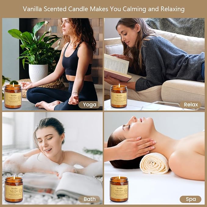 Vanilla Cream Scented Candles, Candles - Image 6