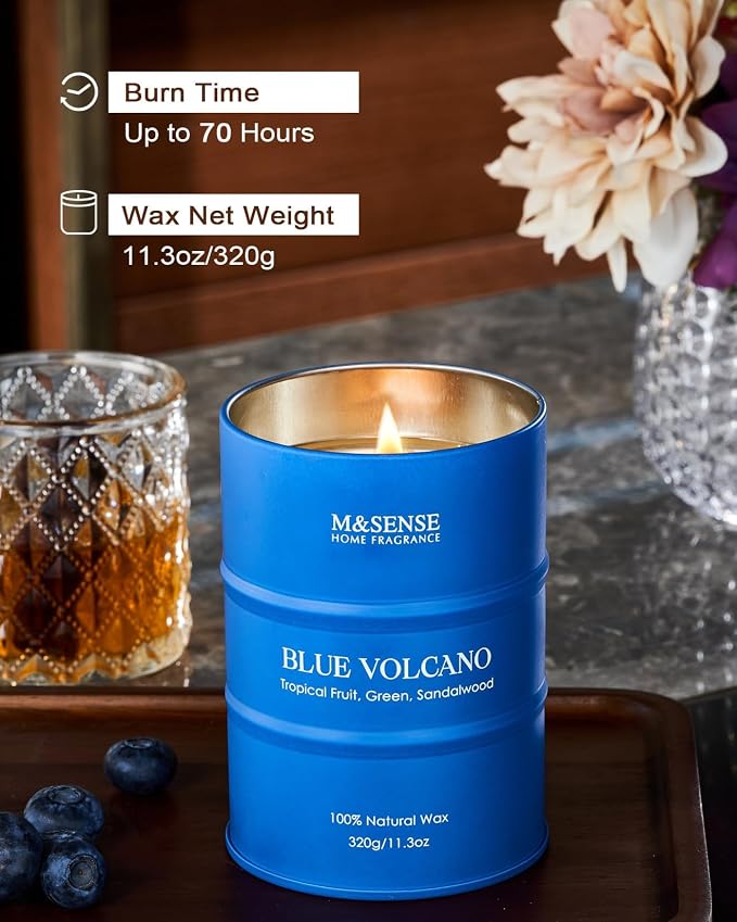 M&SENSE Tropical Fruit Soy Scented Candles Natural Non Toxic, Summer Candles - Image 5