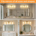 SOLFART Bathroom Light Fixtures, 4 Light Vanity Lights - Image 7