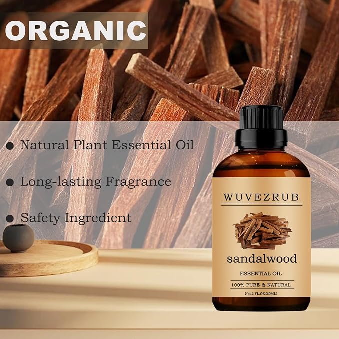 Sandalwood Essential Oils, 60ML Pure and Natural Essential Oil - Image 2