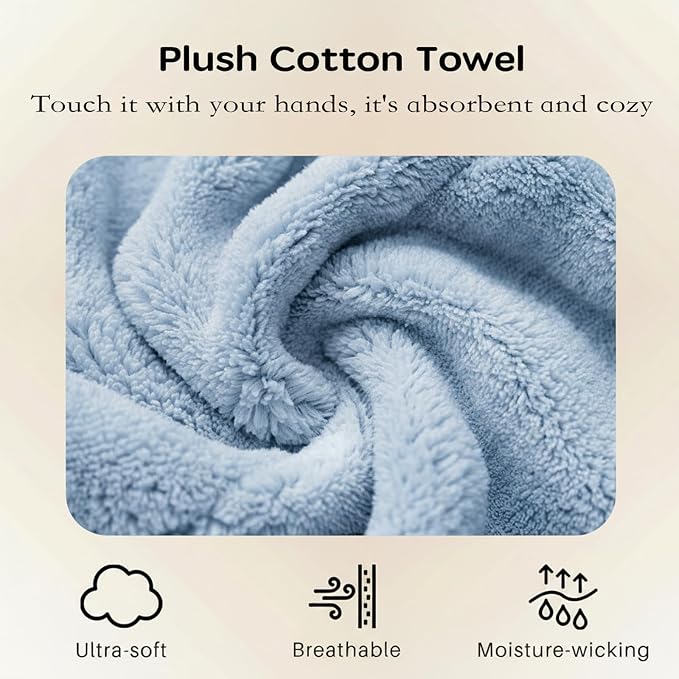 2-Pack Microfiber Hair dring Towel | 50% Faster Drying, Ultra Absorbent & Frizz - Image 2