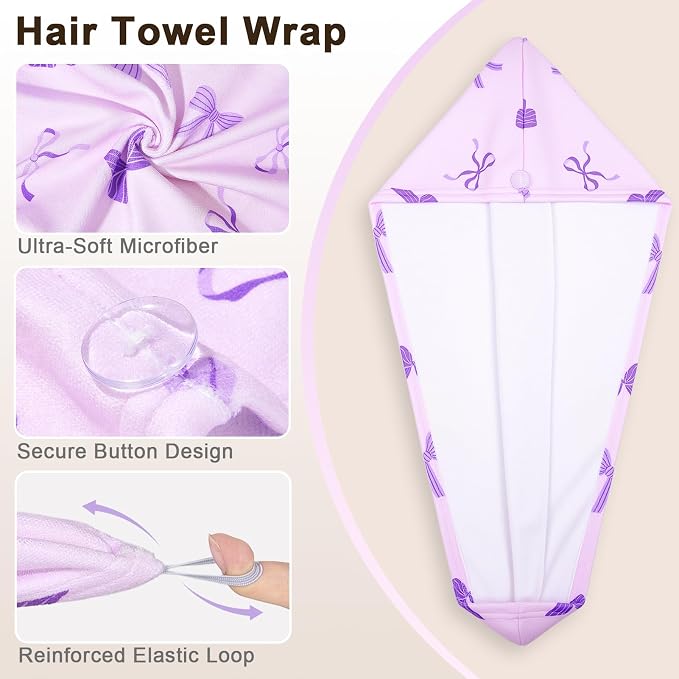 Unicorn Castle Microfiber Hair Towel - Image 5