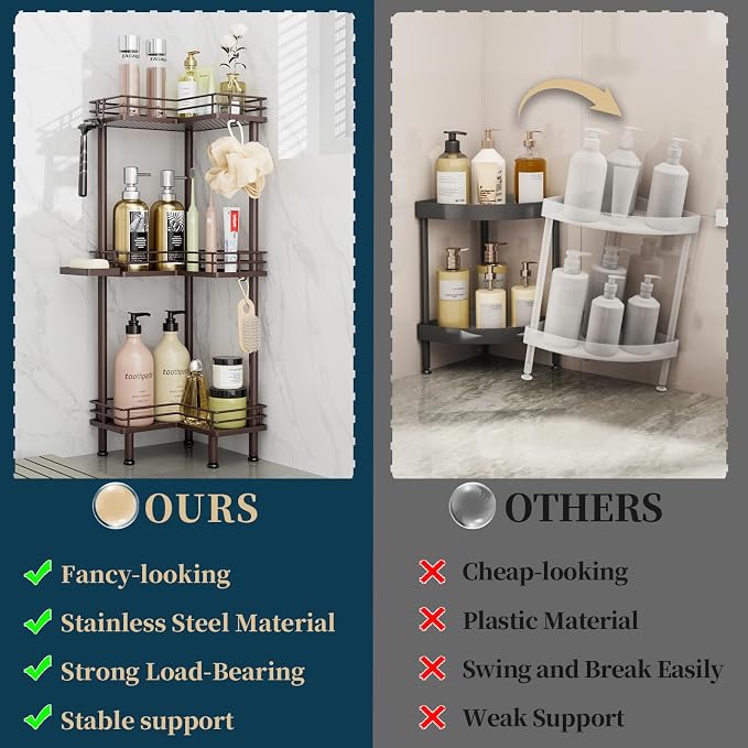 Consumest Corner Shower Caddy Standing - Image 2