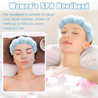 Zkptops Spa Headband for Washing Face Wristband Set Sponge Makeup Skin Care - Image 3