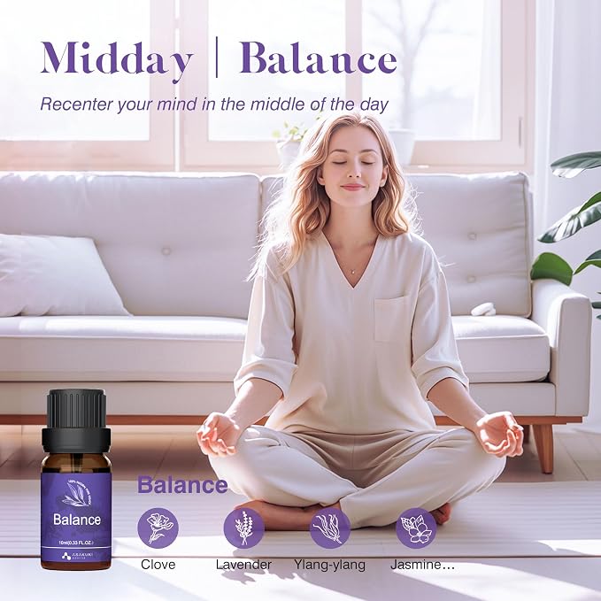 ASAKUKI Essential Oils for Diffuser –6 Mood Essential Oil Blends for Morning to - Image 5