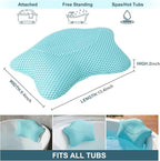 Non Slip Bath Pillow, Luxury Spa Bathtub Head & Neck Rest Support, Permeable - Image 7