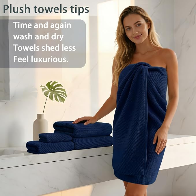 VOOVA & MOVAS Bath Towels, Large 30" x 56" - Image 3