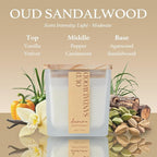 Scented Candle, 7.04 oz Oud Sandalwood Aromatherapy Candle, Natural Soy Wax - Image 2
