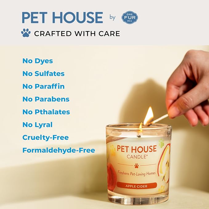 Pet House Candles, Clean Long-Lasting Pet Odor Candles - Image 3