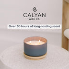 Calyan Wax Co. Charcoal & Sandalwood 3 Wick Scented Candle - Image 4
