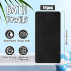 SmoothNovelty 16 Pack Microfiber Bath Towels Bulk 27'' x 60'' Oversized Size - Image 2