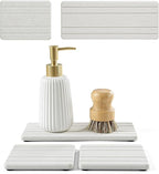 3 Pack Diatomite Stone Sink Tray, Water Absorbing Mat by Homdiva