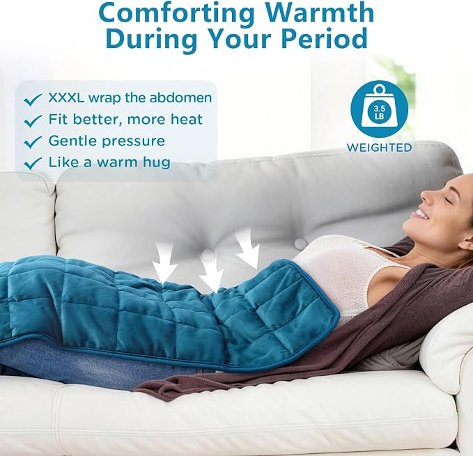 Comfytemp Weighted Heating Pad for Back & Period, FSA Eligible Extra Large - Image 2