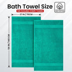 Infinitee Xclusives Luxury 100% Ring-Spun Cotton Bath Towels Set of 4 – Soft - Image 3