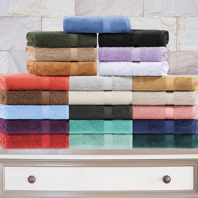 SUPERIOR Egyptian Cotton Pile 3 Piece Towel Set, Includes 1 Bath, 1 Hand - Image 10