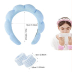Spa Headband and Wristband Set for Women, Terry Cloth Sponge Headband for - Image 4