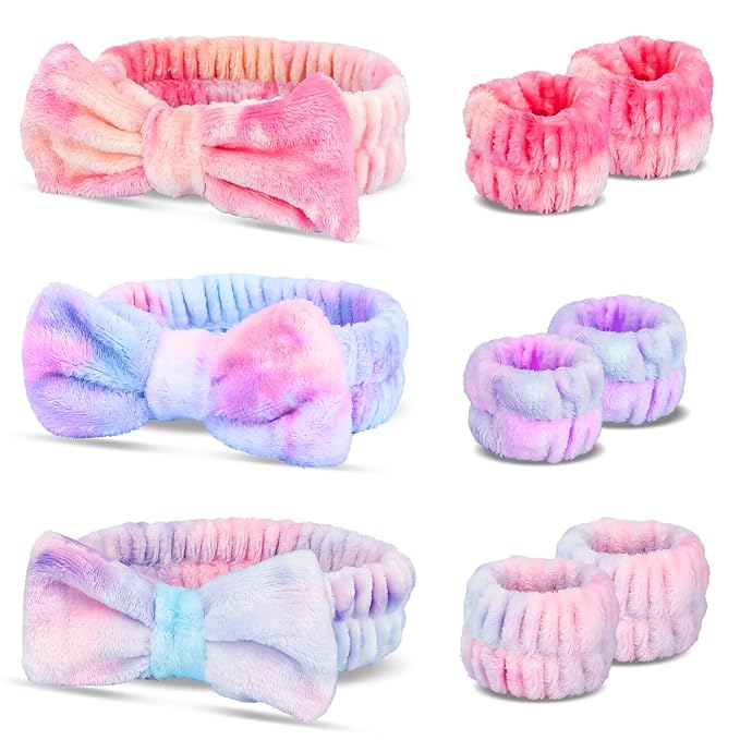 WSYUB Face Washing Headband and Wristbands Set, Headband and Writ Bands by WSYUB