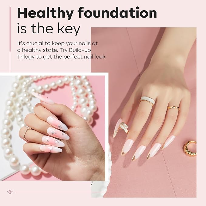 modelones Top Coat with Builder Nail Gel, Nude Pink Color Builder Top Nail Kit - Image 5